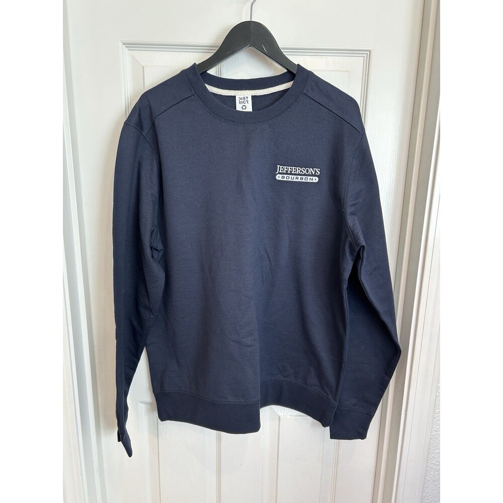 Jefferson’s Bourbon Memorabilia Branded Blue Sweatshirt Size L, NEW